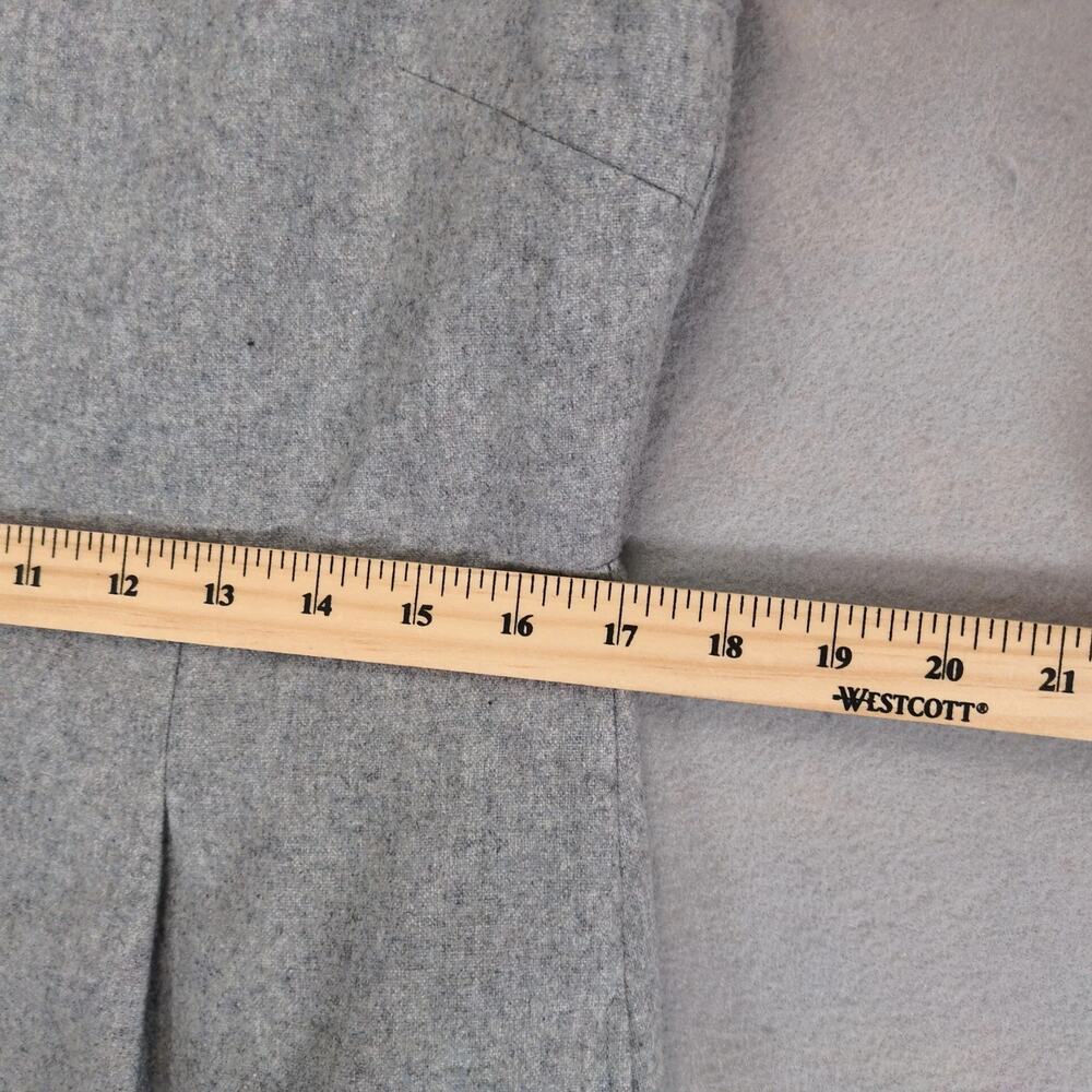Shade Gray Wool Blend Sleeveless Sheath Dress Sz 12 Box Pleats Knee-Length Y2K - Picture 7 of 10